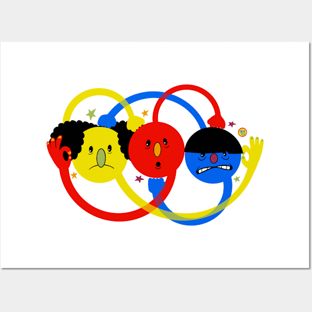 Color Wheel Stooges Wall Art by TristanYonce